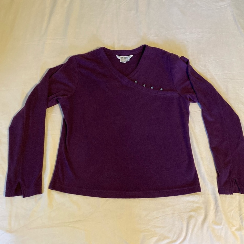 Royal Robbins Women’s V-Neck Fleece Shirt Medium